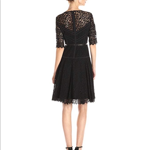Rebecca Taylor NWOT Short Sleeve Black Lace Dress - Picture 3 of 8